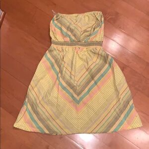Mossimo strapless cotton sundress yellow XS